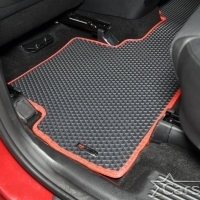 Двухслойные коврики EVA на Hyundai Santa Fe IV рестайл 3 ряда (2020->)