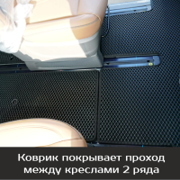 Автомобильные коврики EVA на Hyundai Staria 9 мест (2021->)