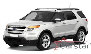 Комплект ковриков в салон Ford Explorer V 3 ряда (2010-2015) 