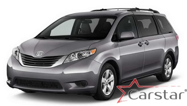 Текстильные коврики для Toyota Sienna III 7 мест (2010-2020)